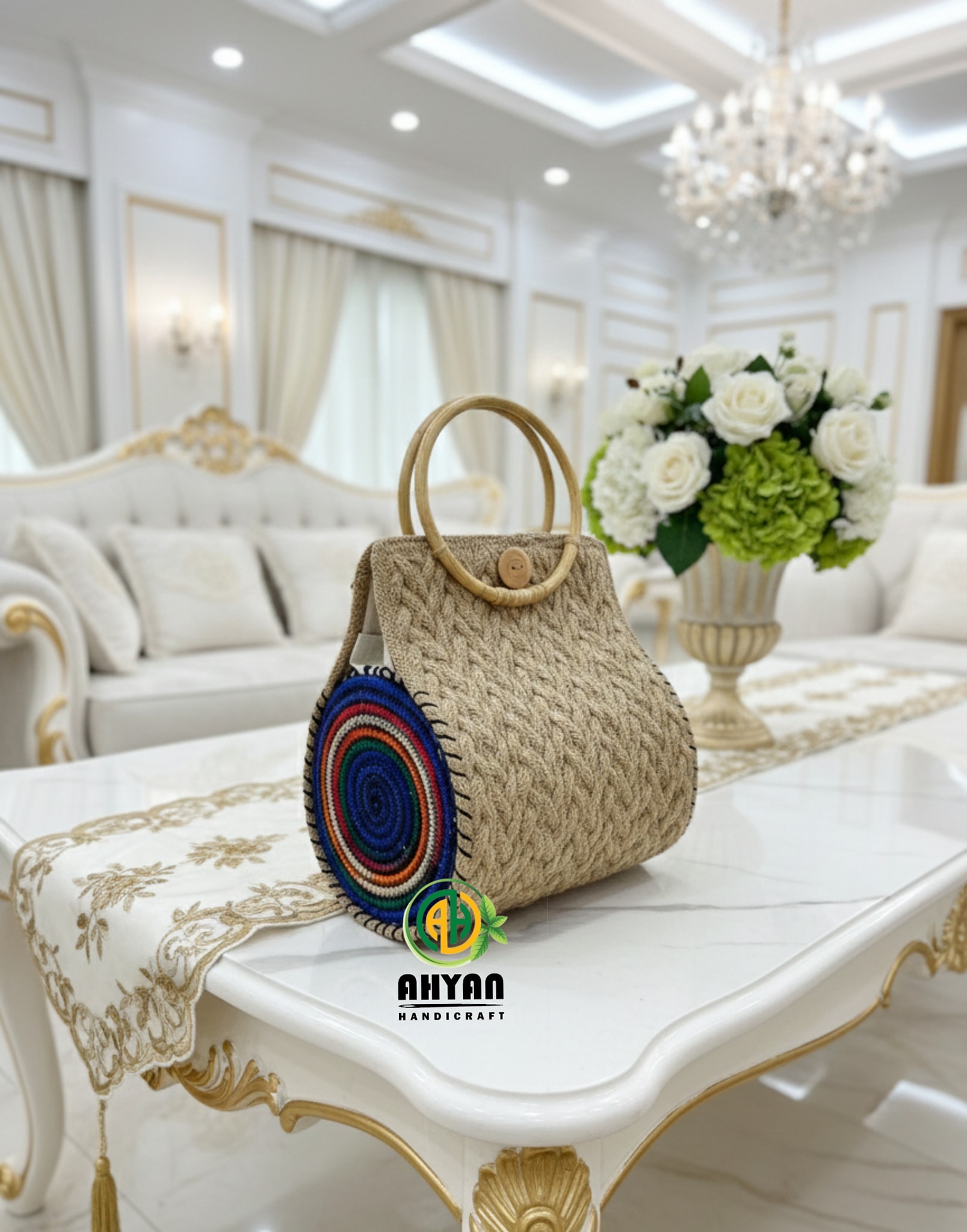 Premium Ladies Jute Shoulder Bag | Stylish Beach, Hand & Purse Bag #EcoFriendly #JuteBag - Image 4
